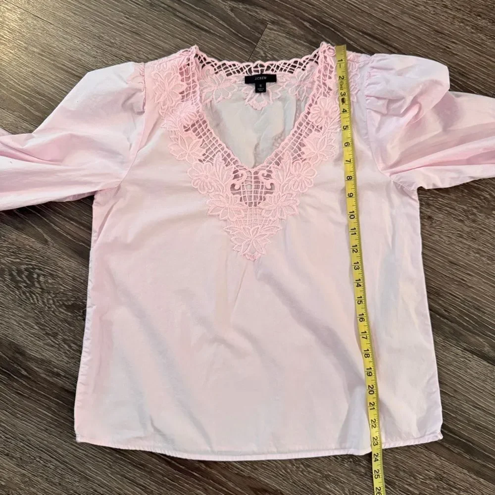 J. Crew V-neck top with eyelet trim